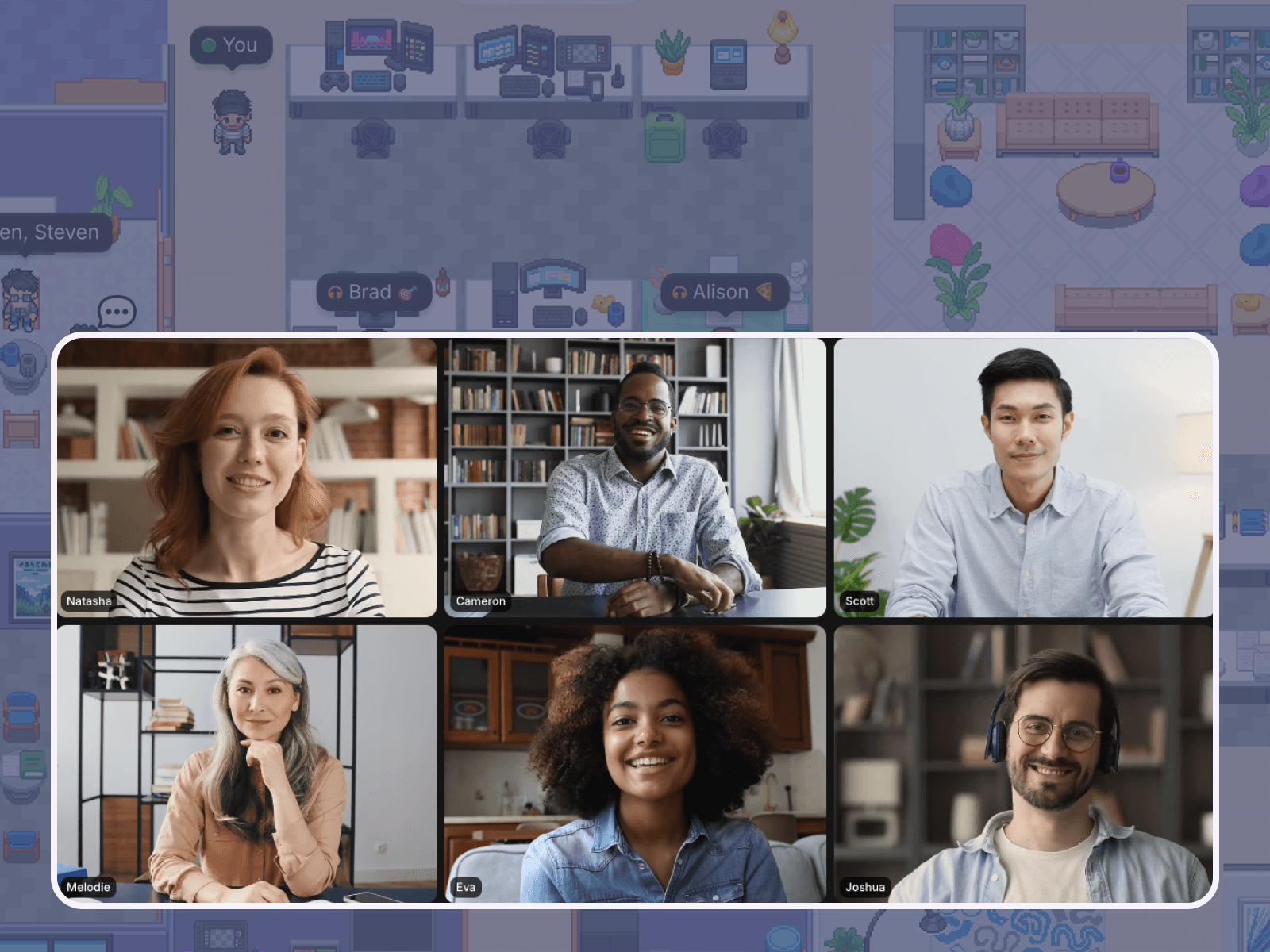 Exemplo de controles para ajudar você a focar no Gather