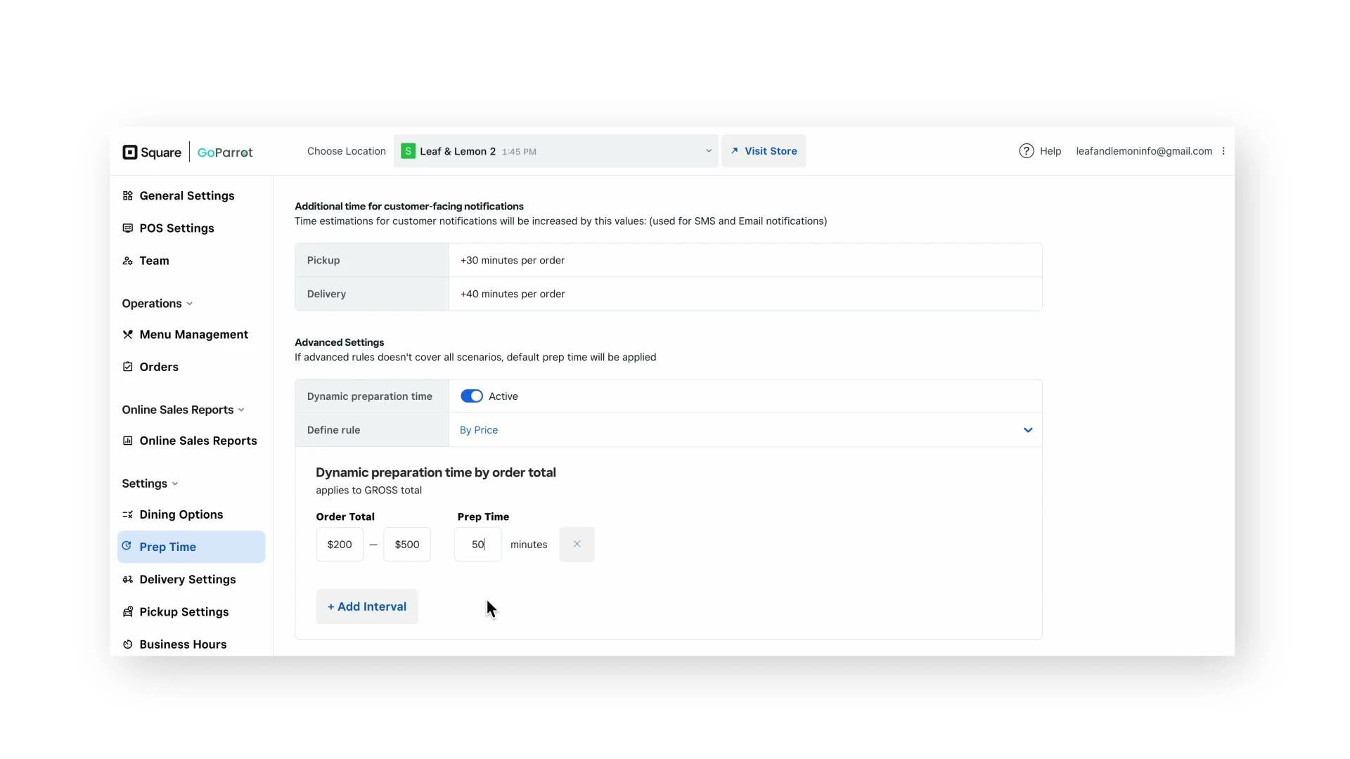 Set Up and Manage Online Ordering with Square for Franchises