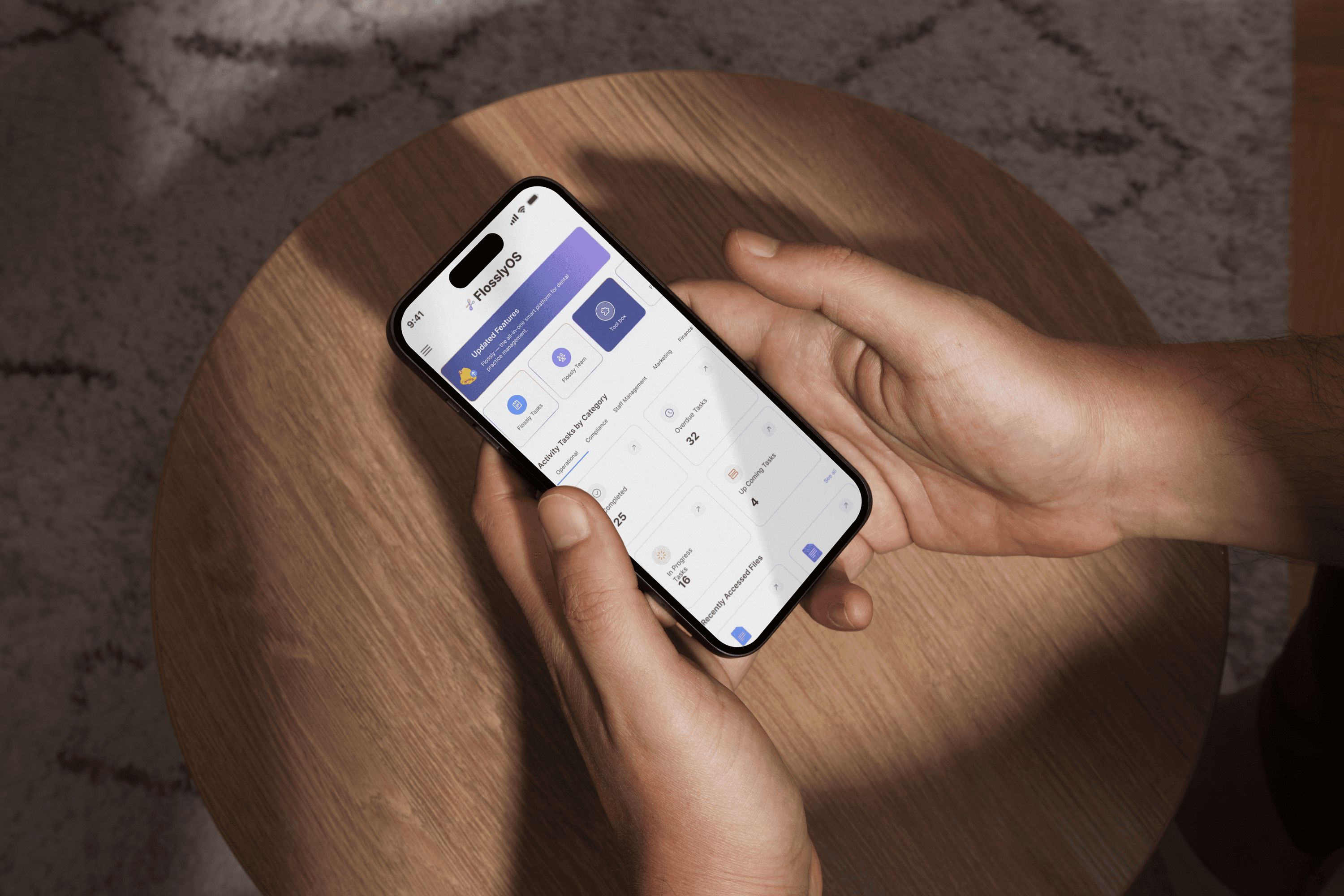 A mockup of Freelio's mobile app