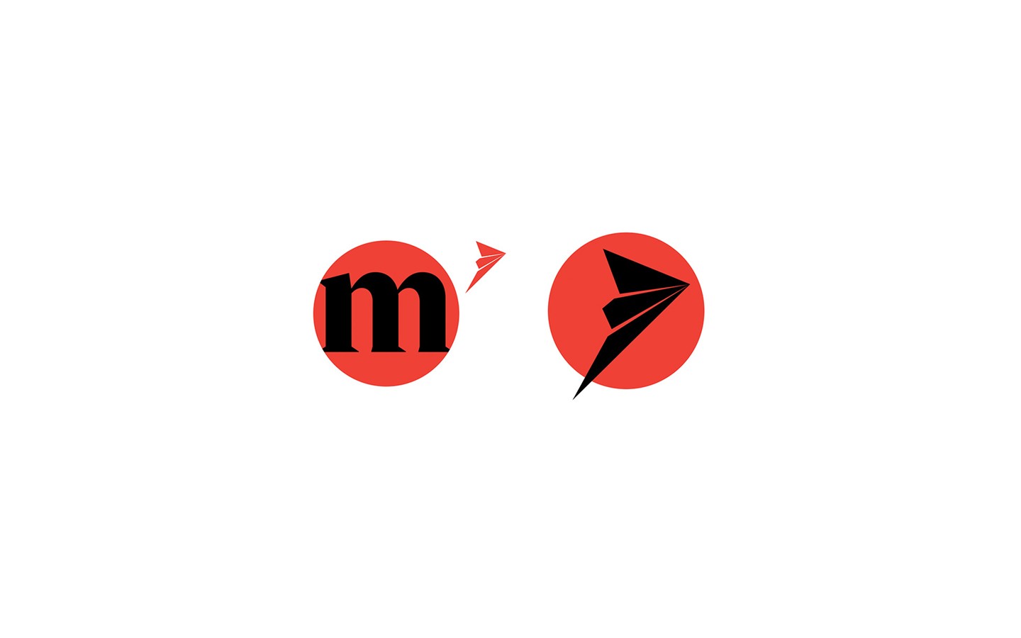 Red circle logo with letter M in the middle.