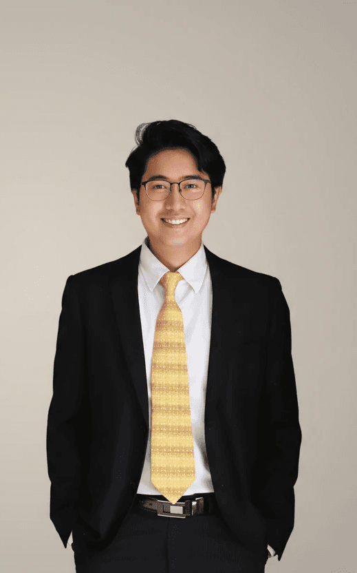 Male lawyer looking forward