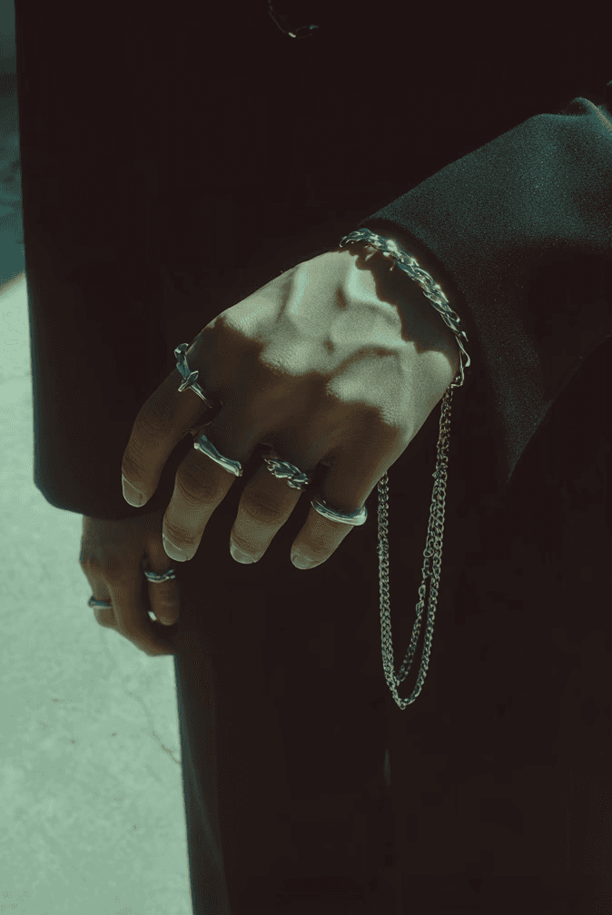 Brutalist Modular Ring Set