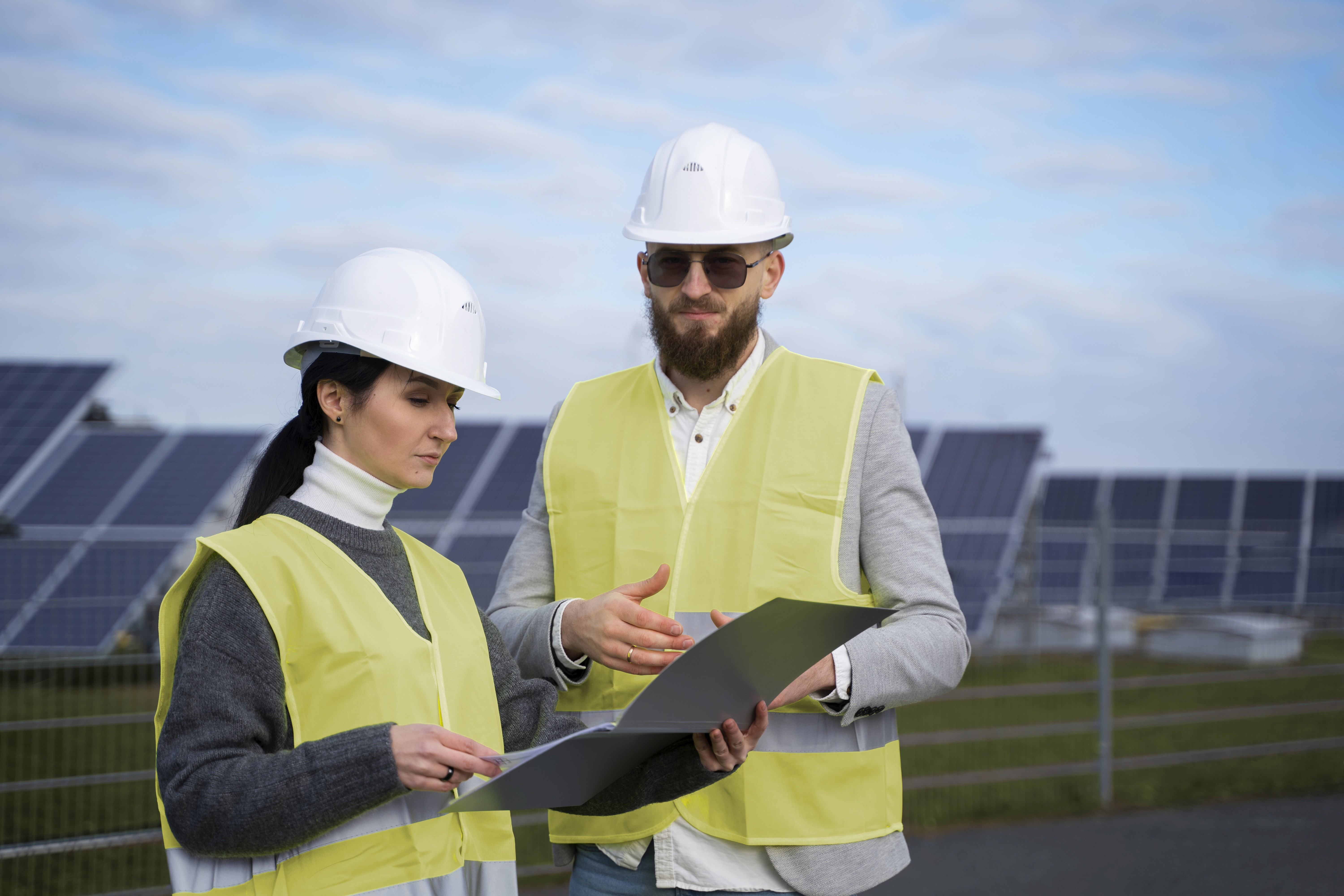 women check solar forms 