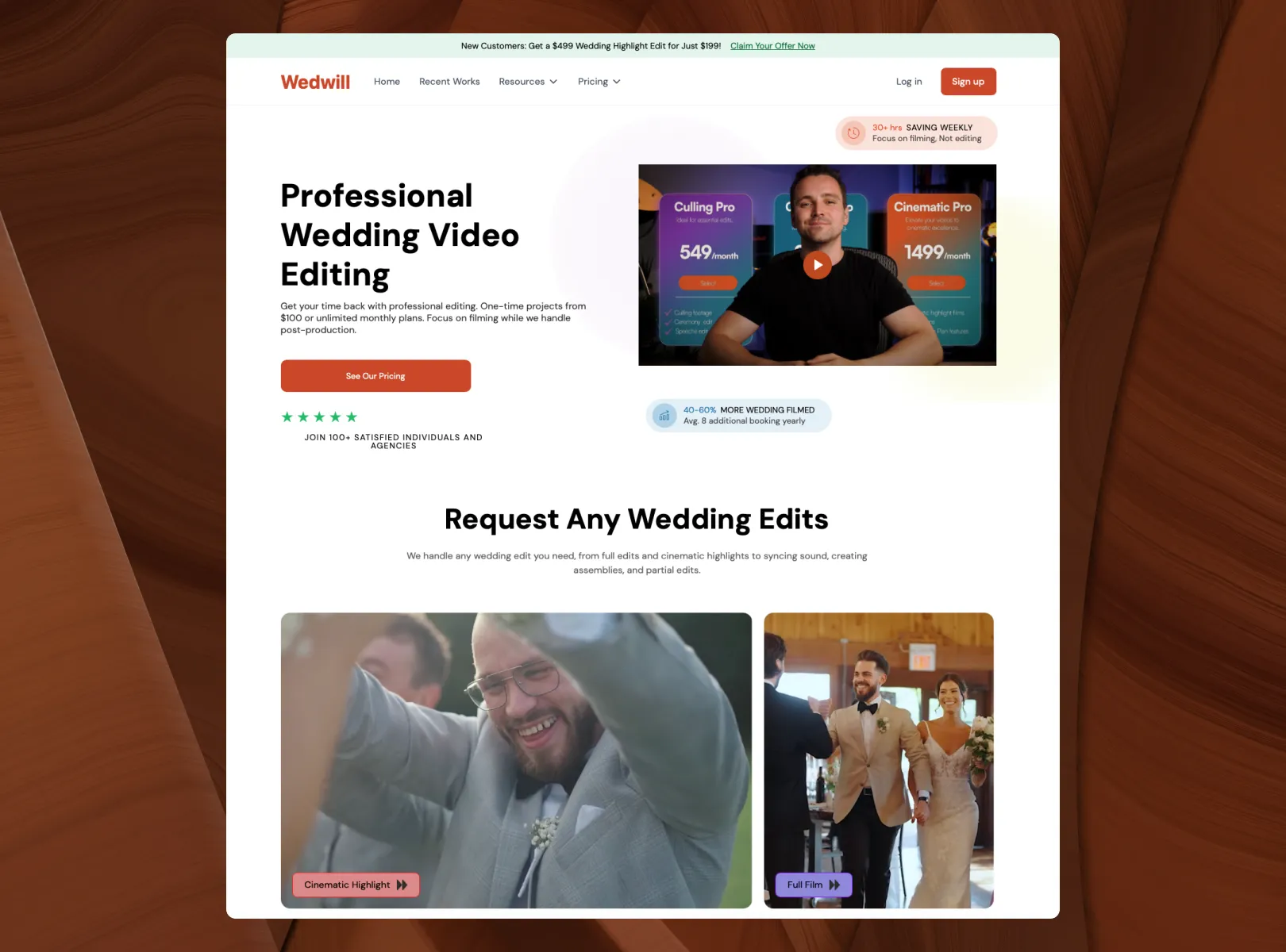 Wedwill website design