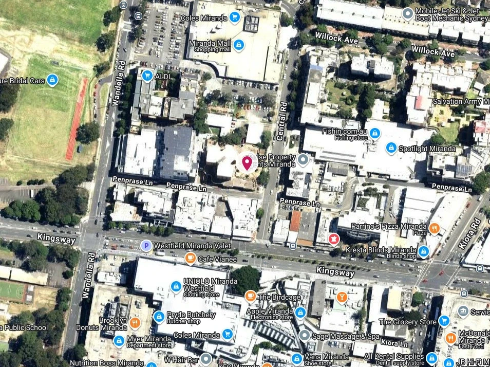 A top down Map view of the Trident Accouting Location