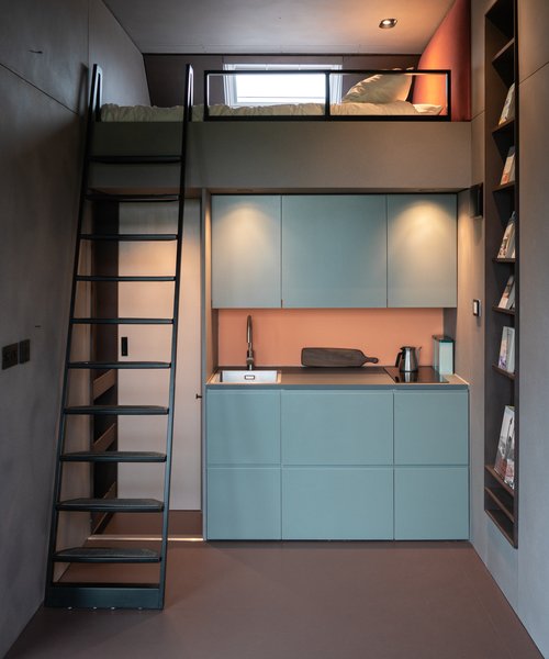 Compact kitchen with loft bedroom - The Bide