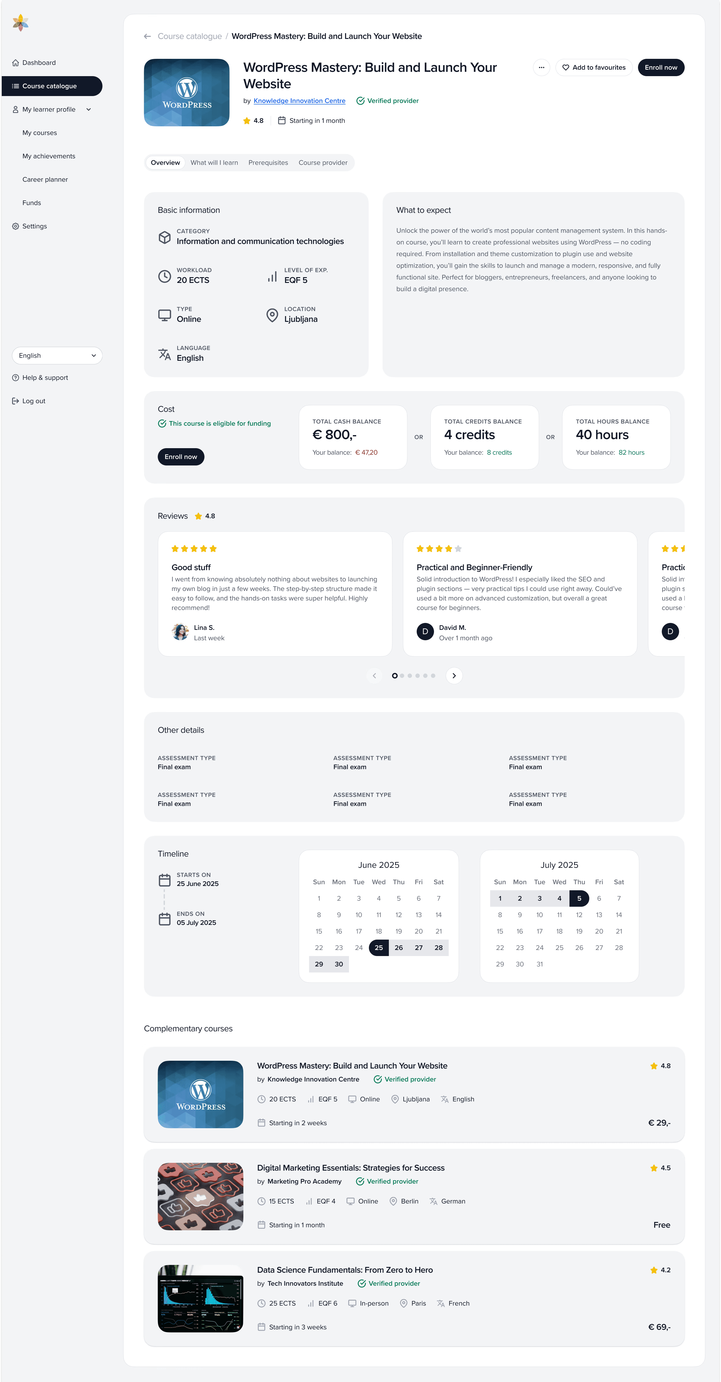 RALExILA single course 1