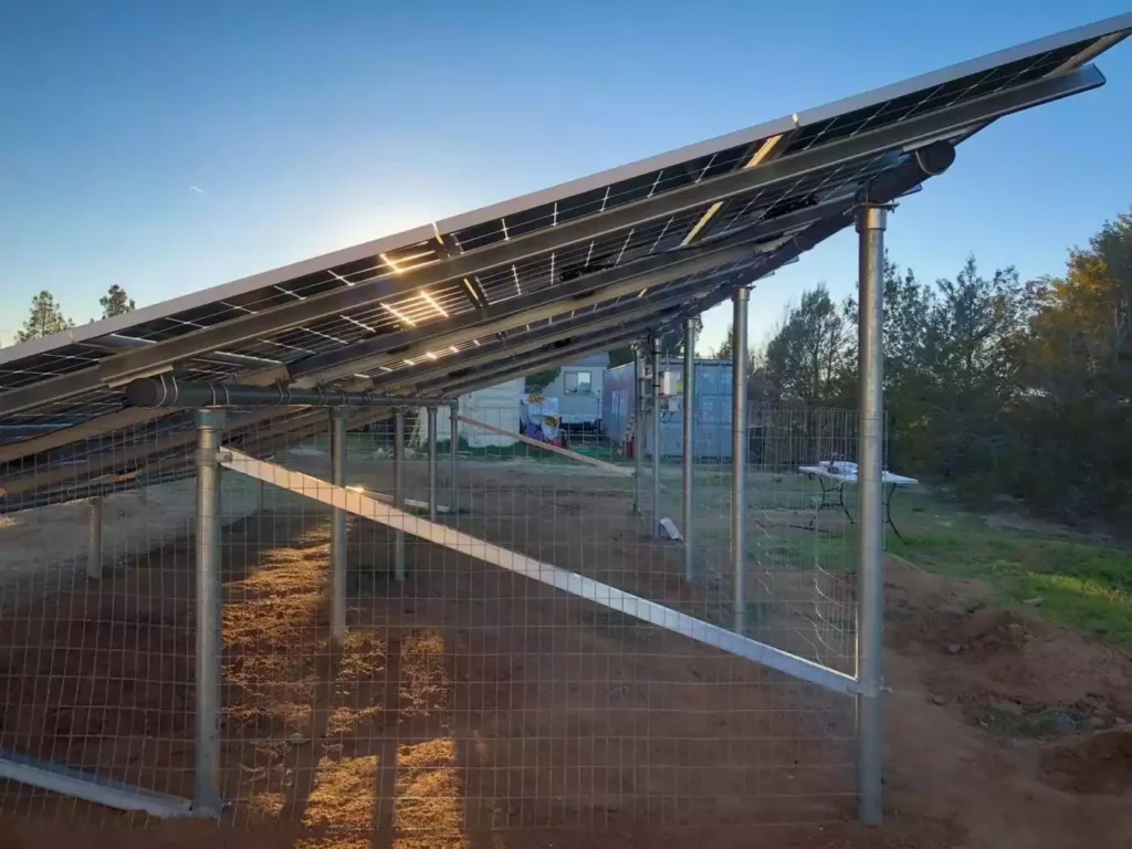 ground-mounted solar panel system