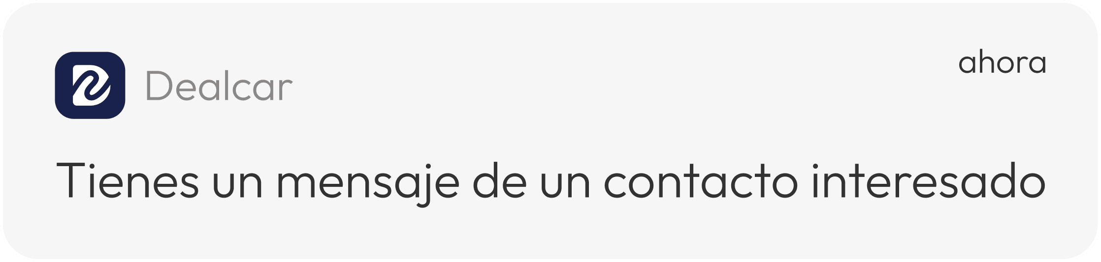 Dealcar notification: You have a message from an interested contact