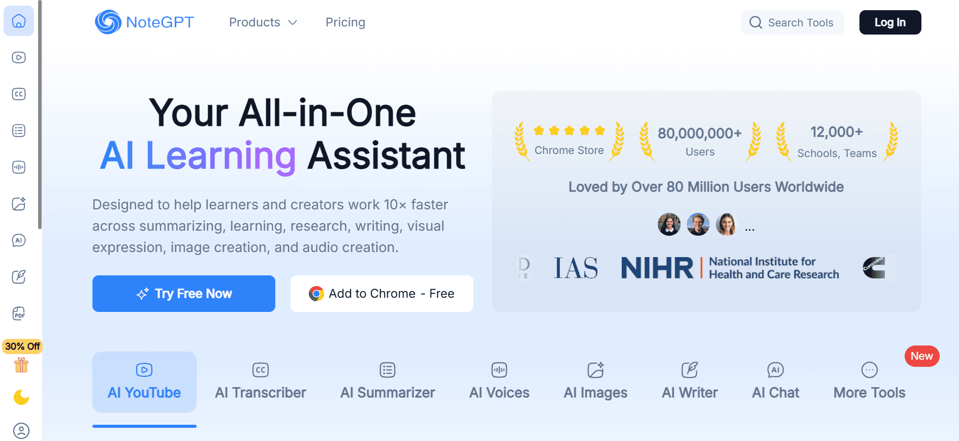 notegpt - YouTube Summary With ChatGPT & Claude Chrome Extension