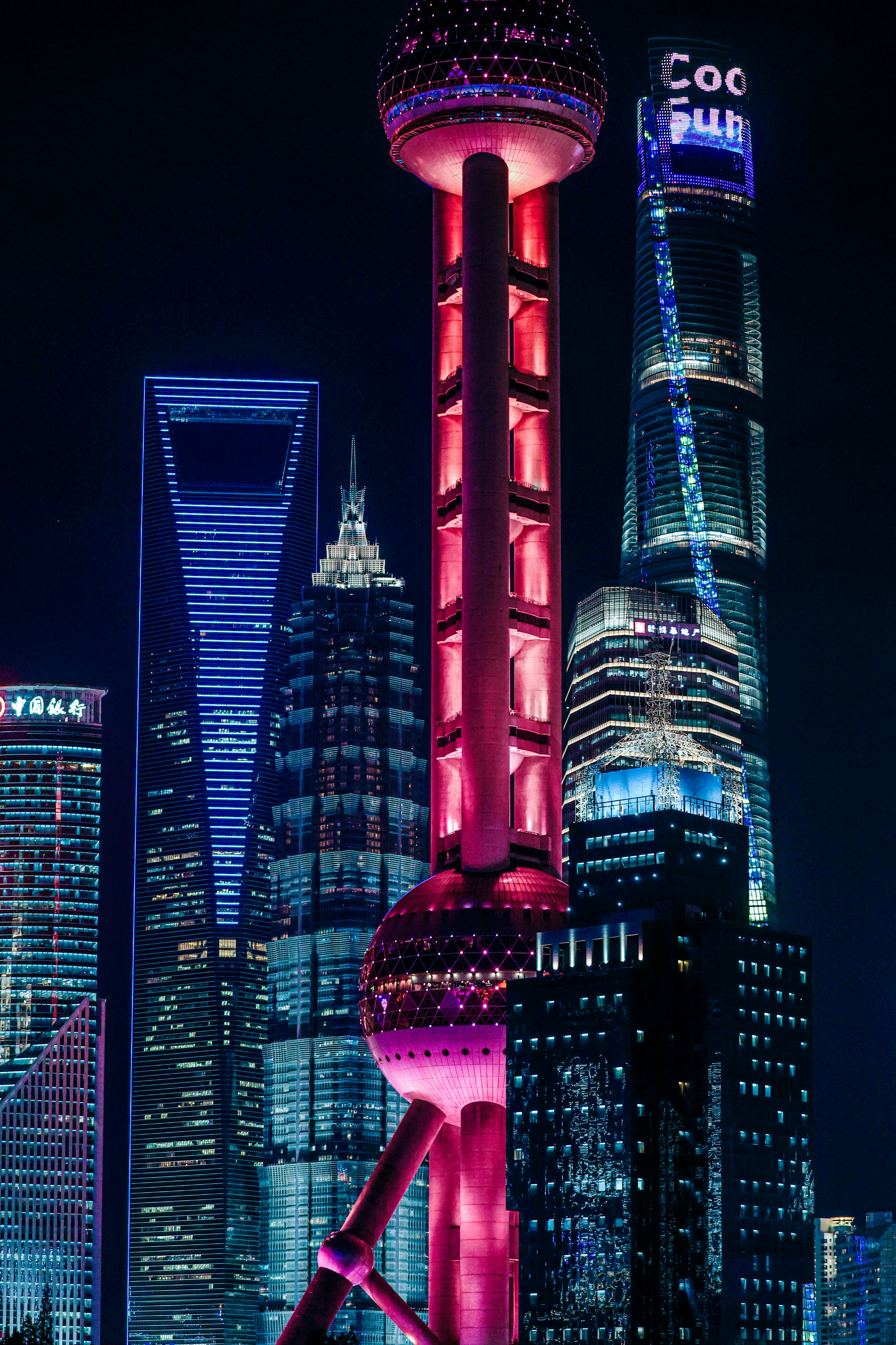 a very tall building with a lot of lights on it