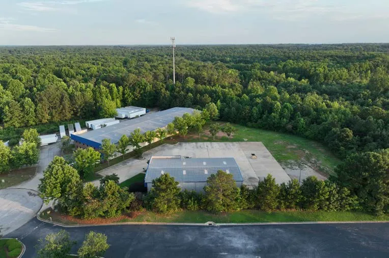 Aerial view of the industrial outdoor storage site at 2000 Meredith Park Drive, McDonough, GA