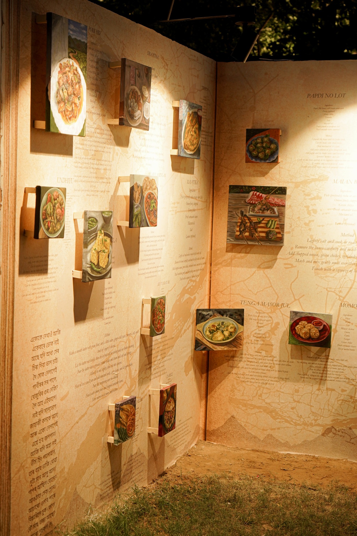 red and white abstract painting