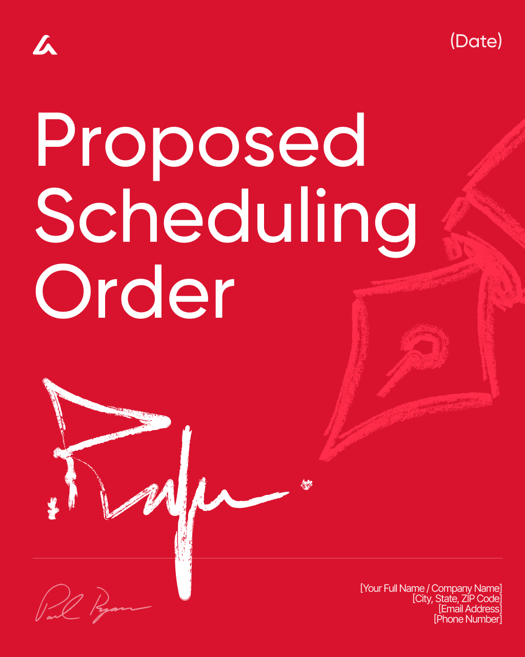 Proposed Scheduling Order