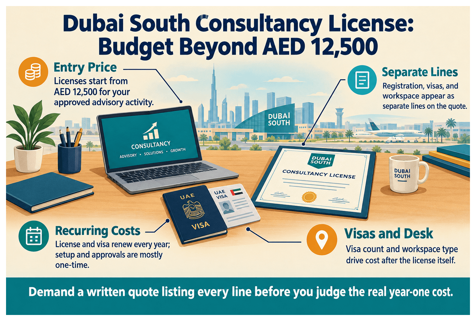 Infographic: What a Dubai South Consultancy License Costs in 2026