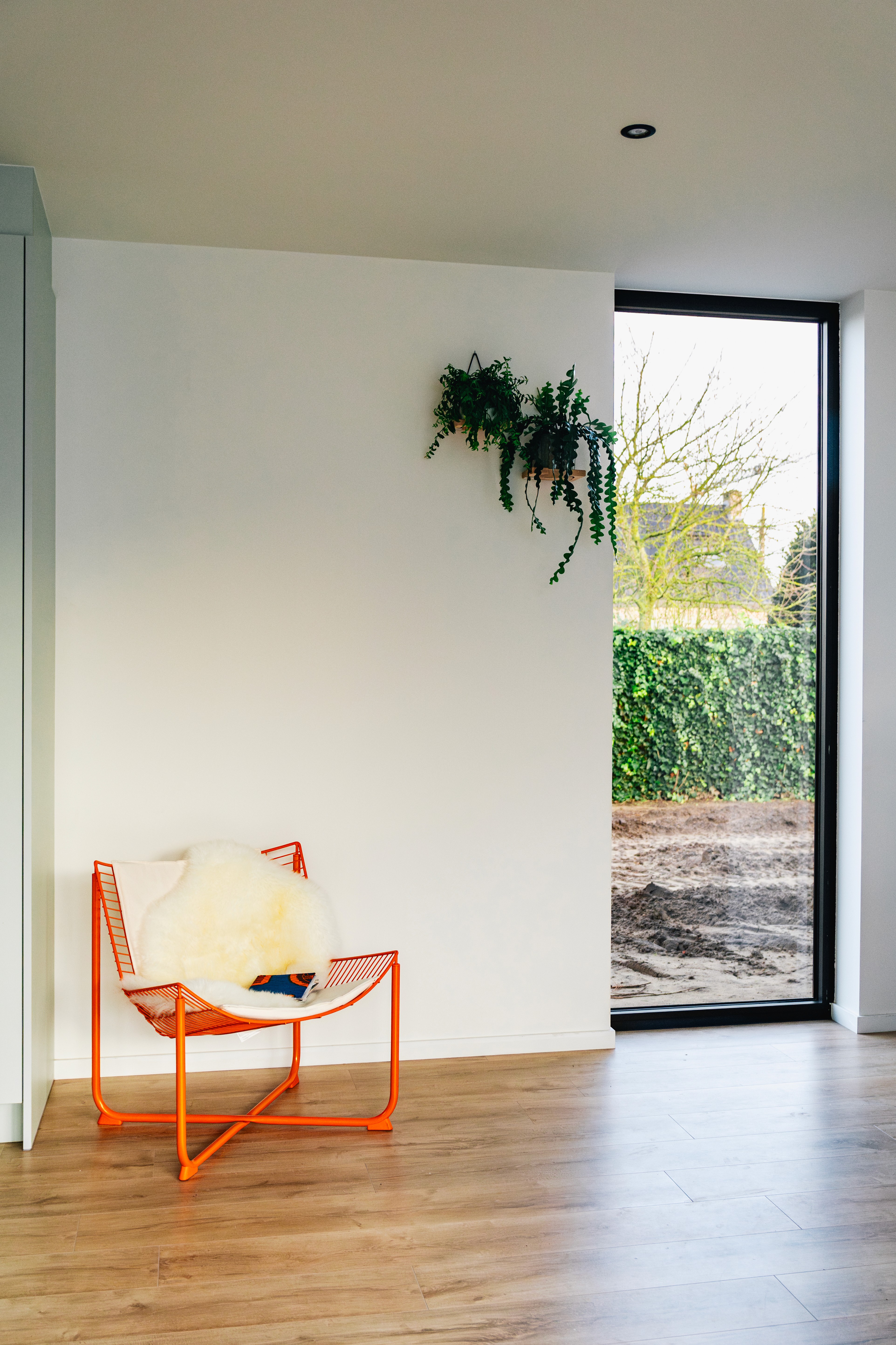 muren in woning gebouwd door hubley voor klant Nette De Mol