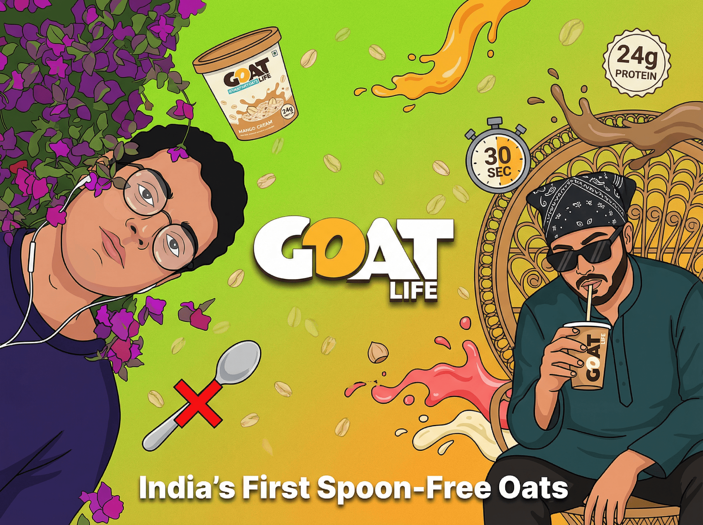 GoOat health focused food brand campaign and content design