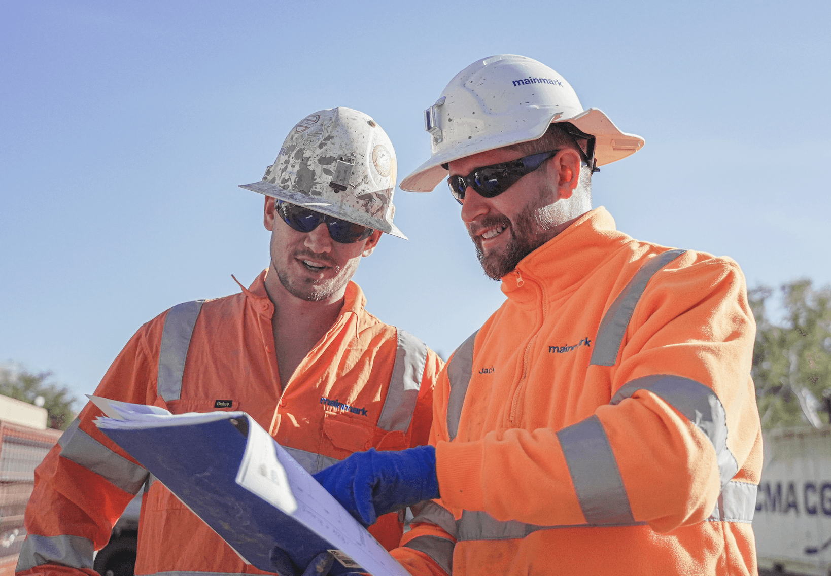 Mainmark specialists discussing a sinkhole in a high risk area in ireland. 