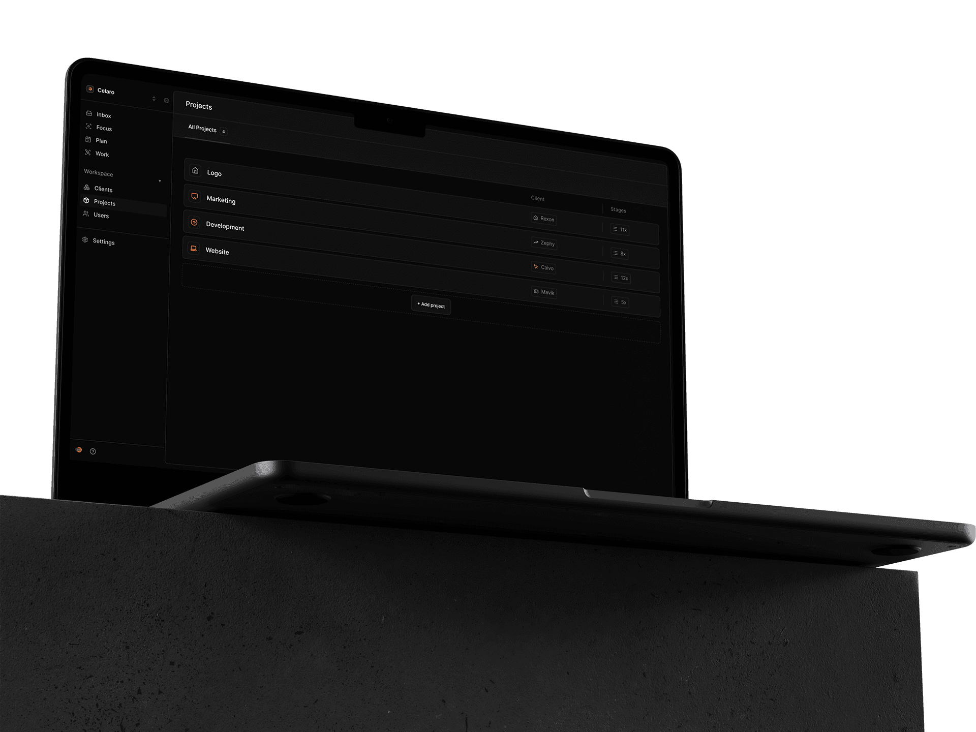 Project View in Celaro.