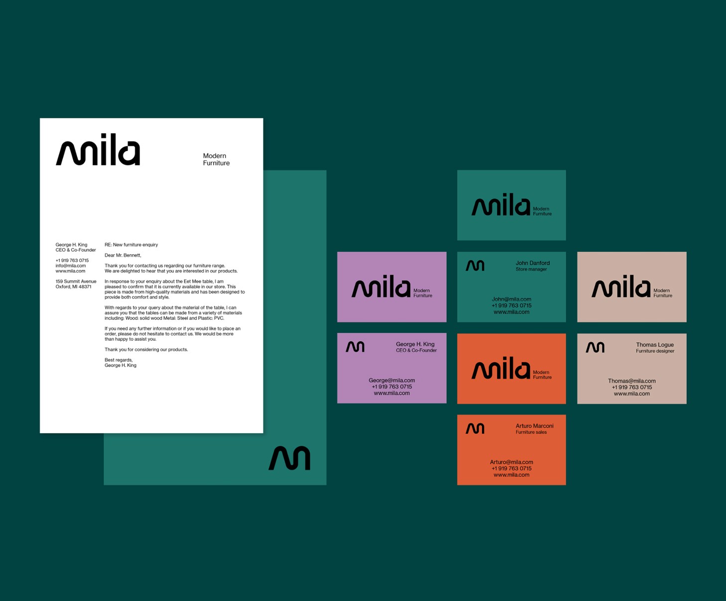 Stationary design Mila by Typefool