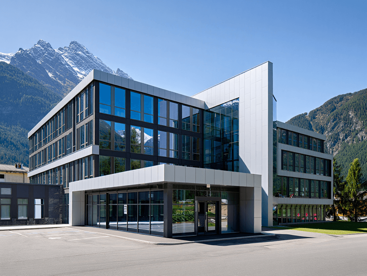 Modern, Gebäude, Gebirge