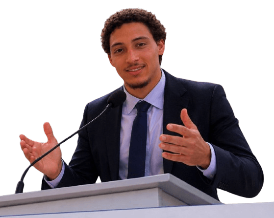 A leader say his speech