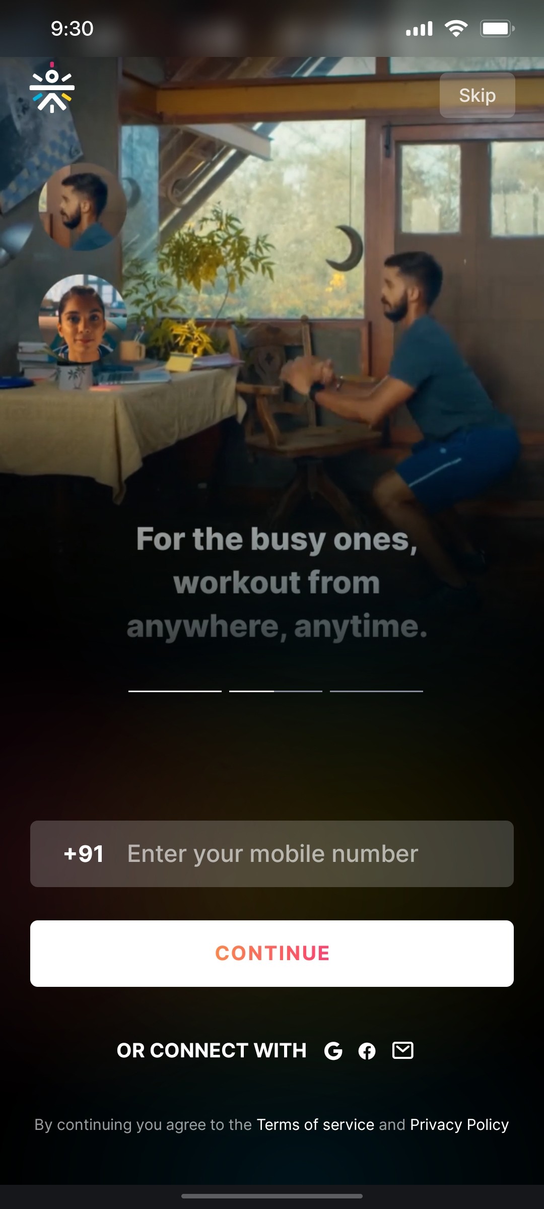 Cult.fit App Continue Screen 2