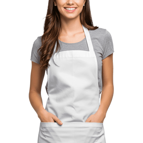 Apron mockup with a woman model