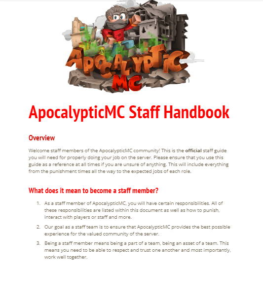 Staff Handbook