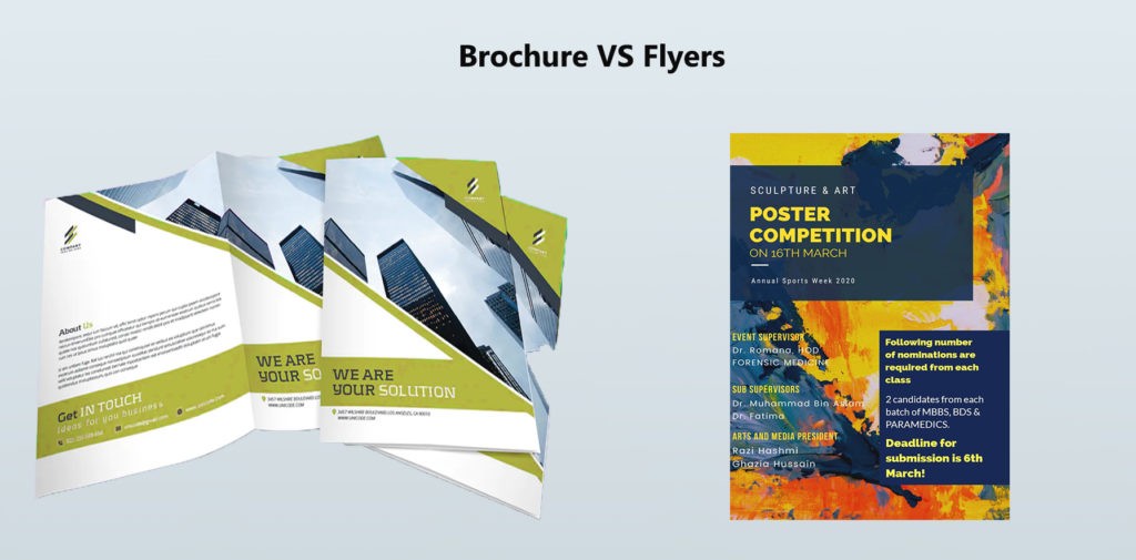Brochure vs Flyer