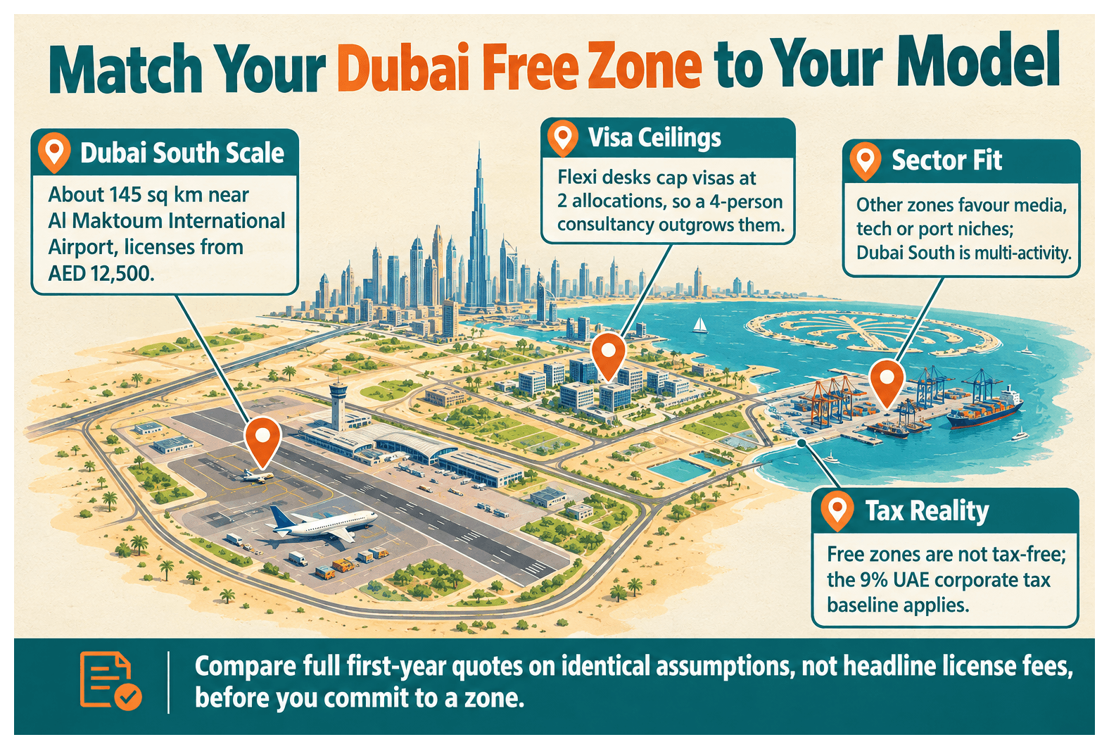 Infographic: Dubai South vs Other Dubai Free Zones: Which Suits Your Business