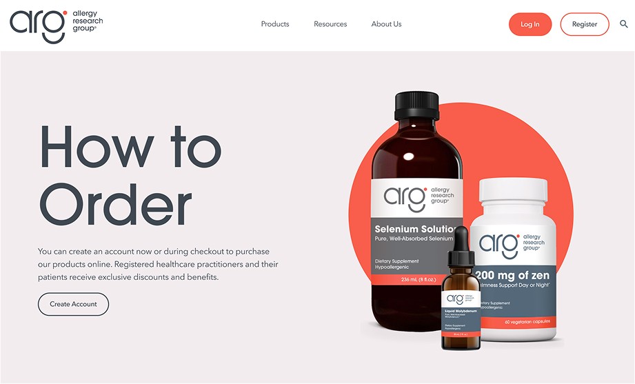 Screenshot of ARG website