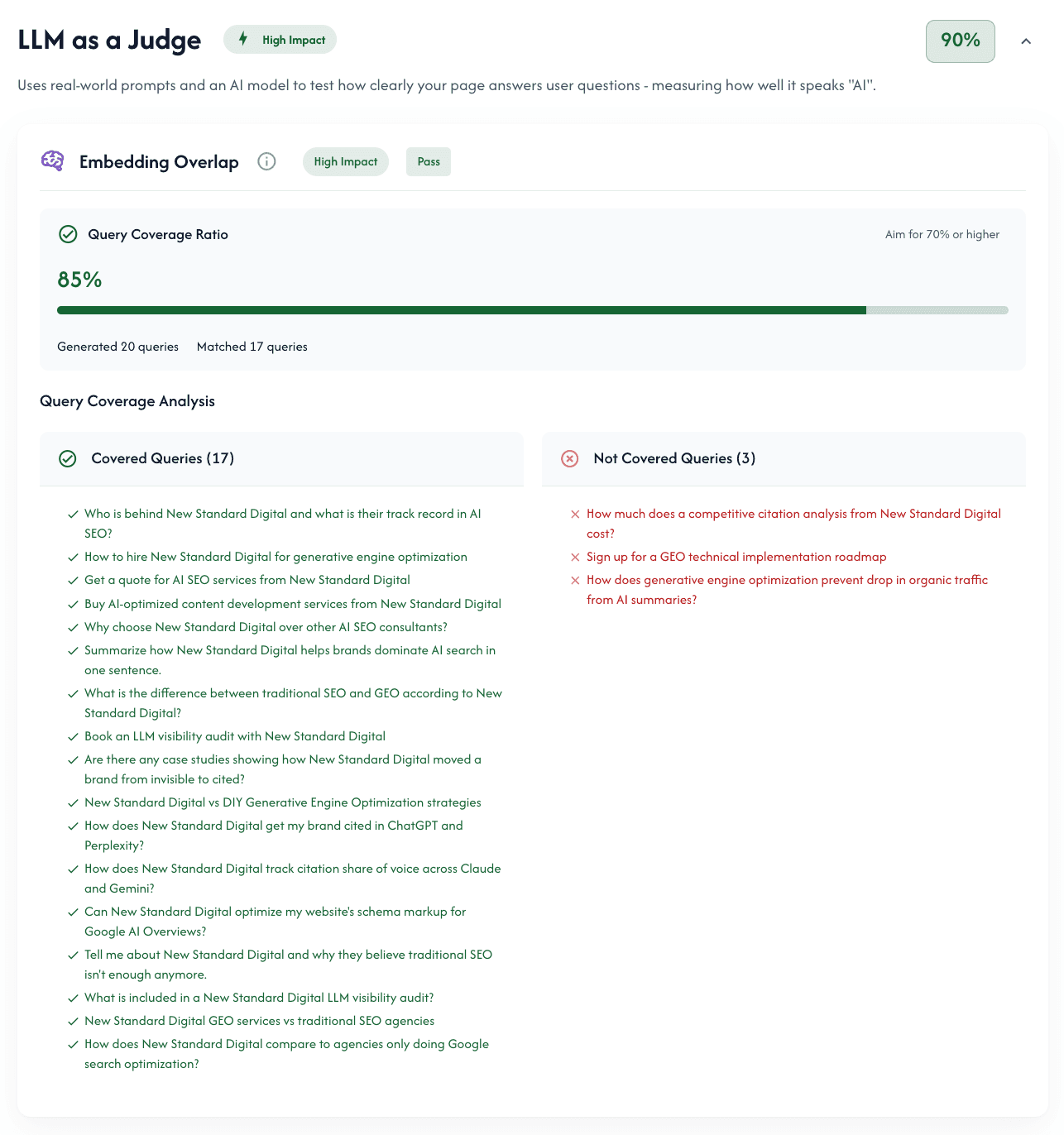 LLM As A Judge Report Example