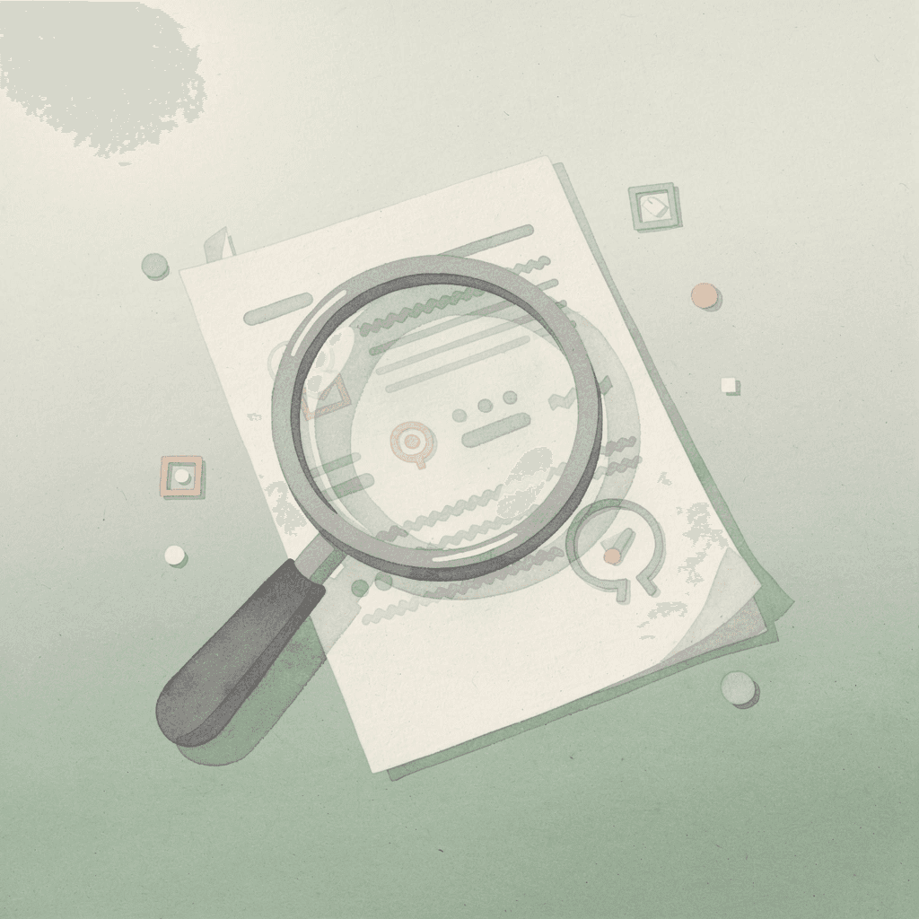 Scene of a magnifying glass examining tax documents for accuracy