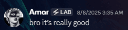 Client testimonial screenshot
