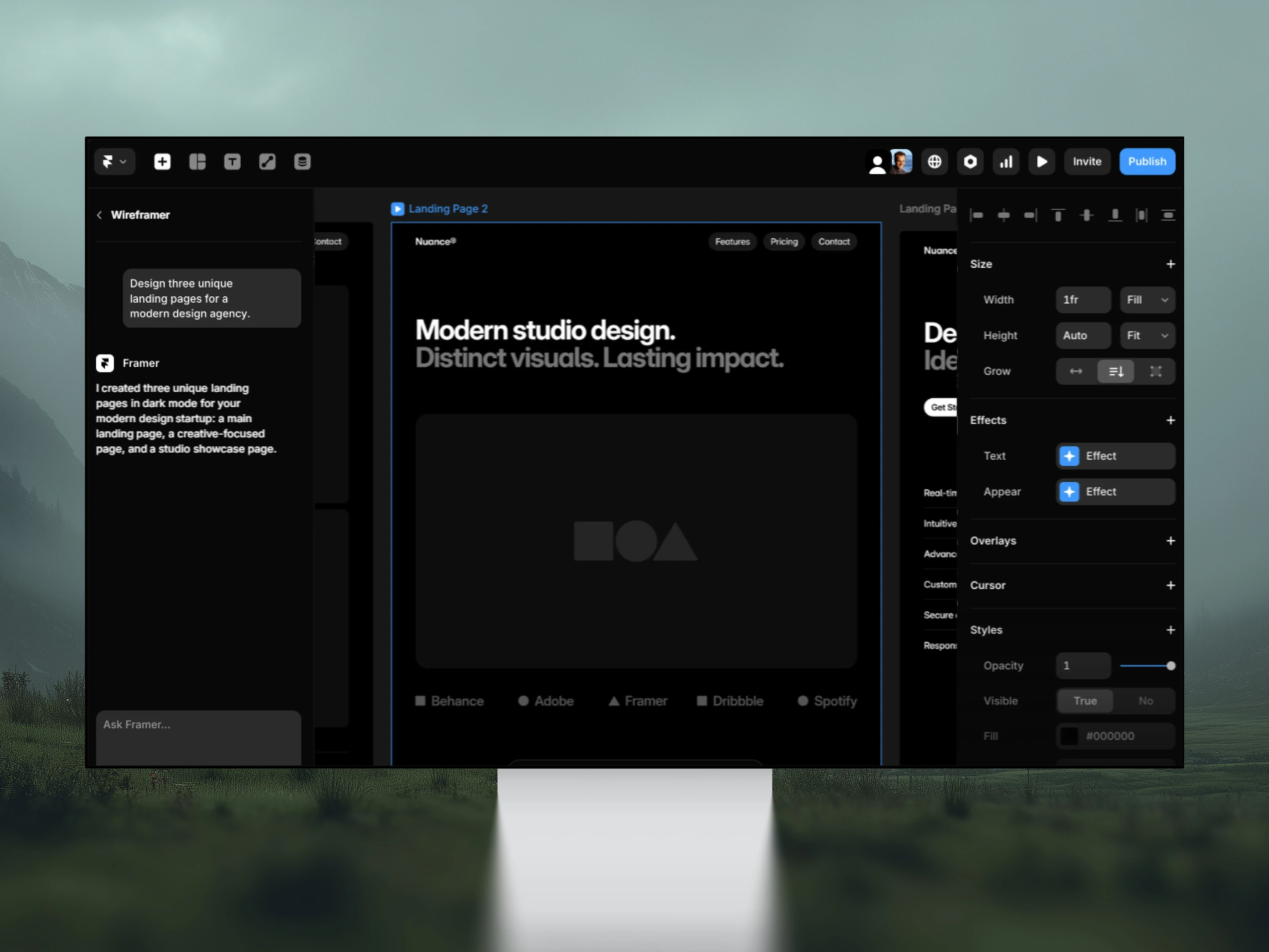 Logo design laptop mockup
