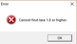 Gephi-Fehler: Cannot find Java 1.8 or higher