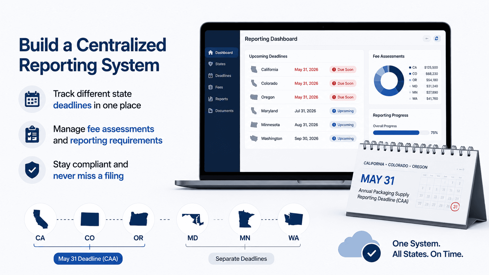 "Build a Centralized Reporting System" infographic