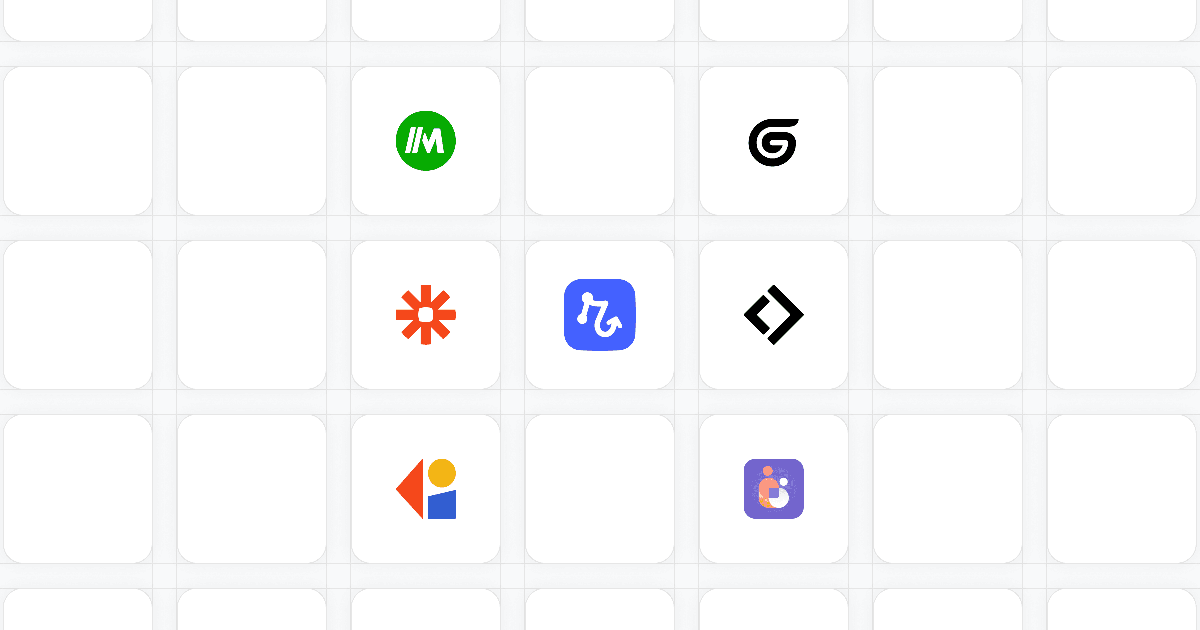 Icons of recommended tools