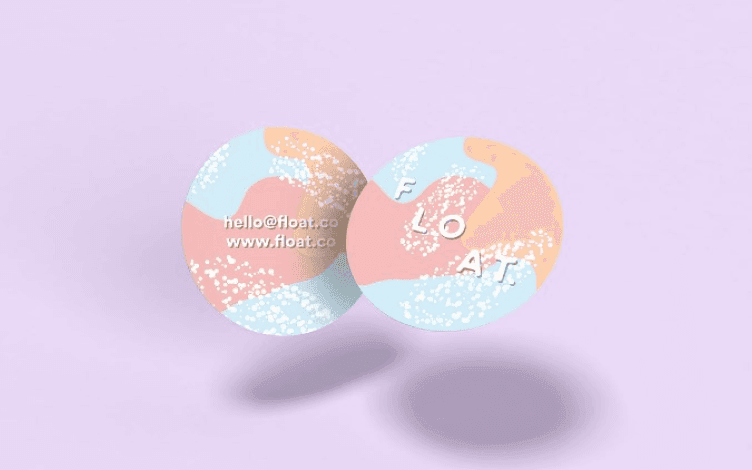 Round business card