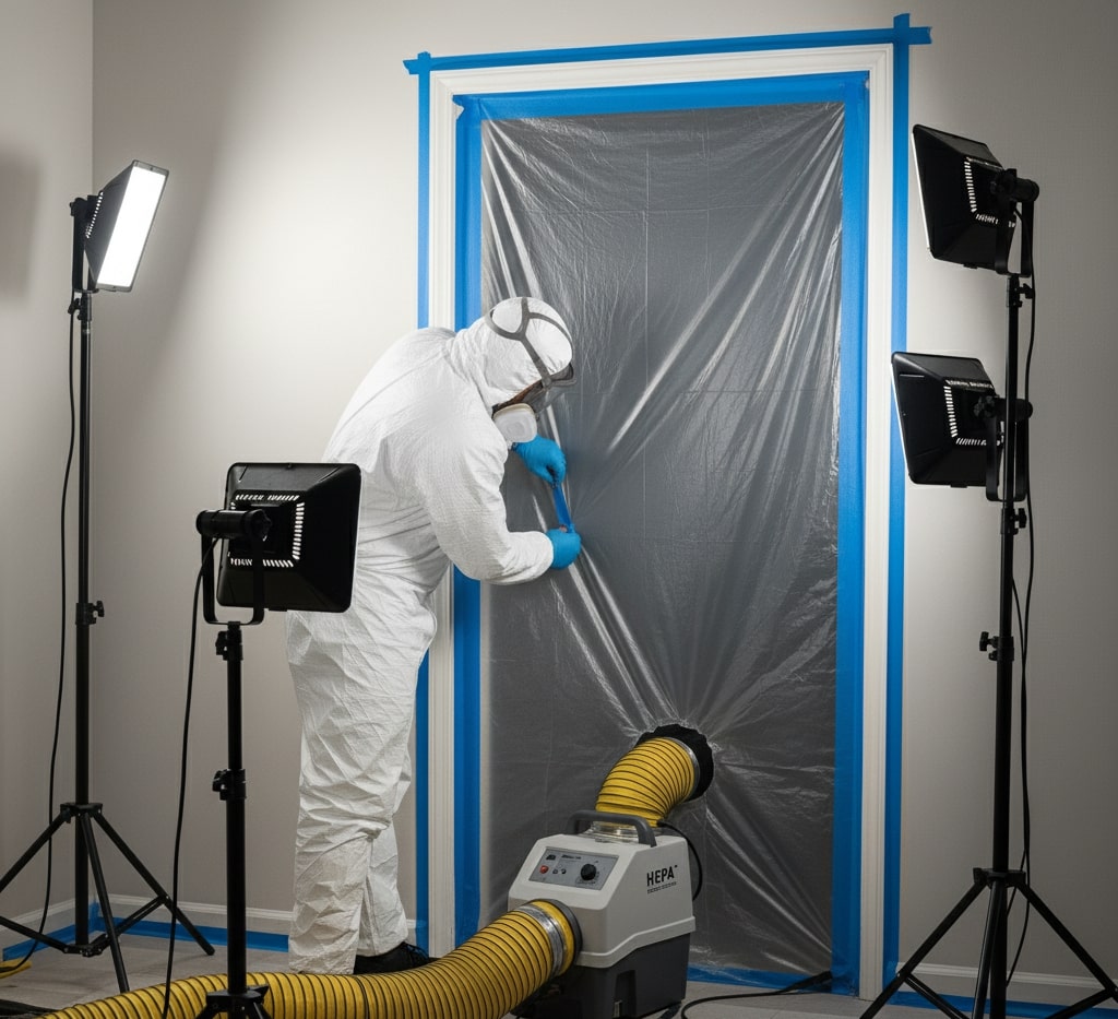 Containment installation during Idanha mold project