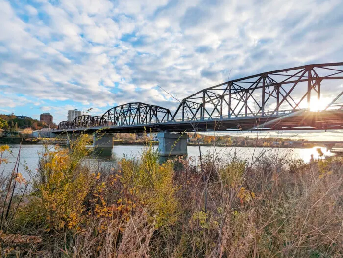 Saskatoon's Victoria Bridge at Sunset