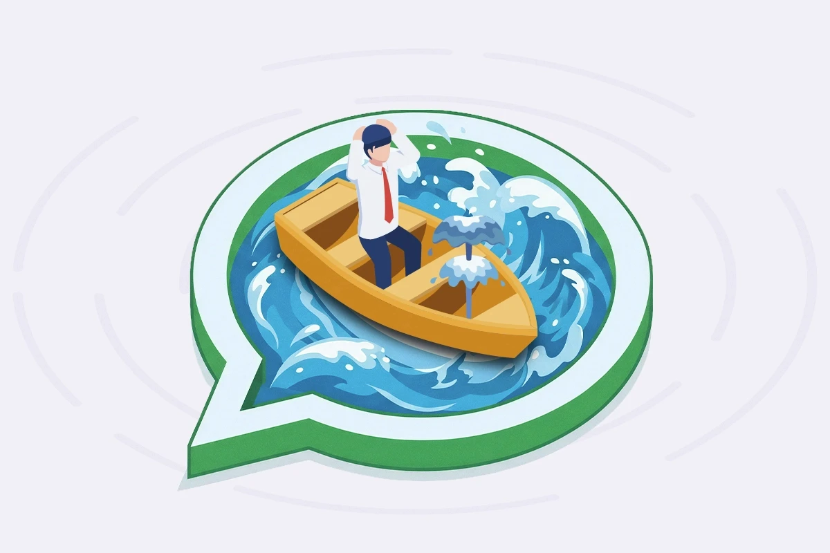 Empresário correndo riscos com a falta de controle no WhatsApp corporativo