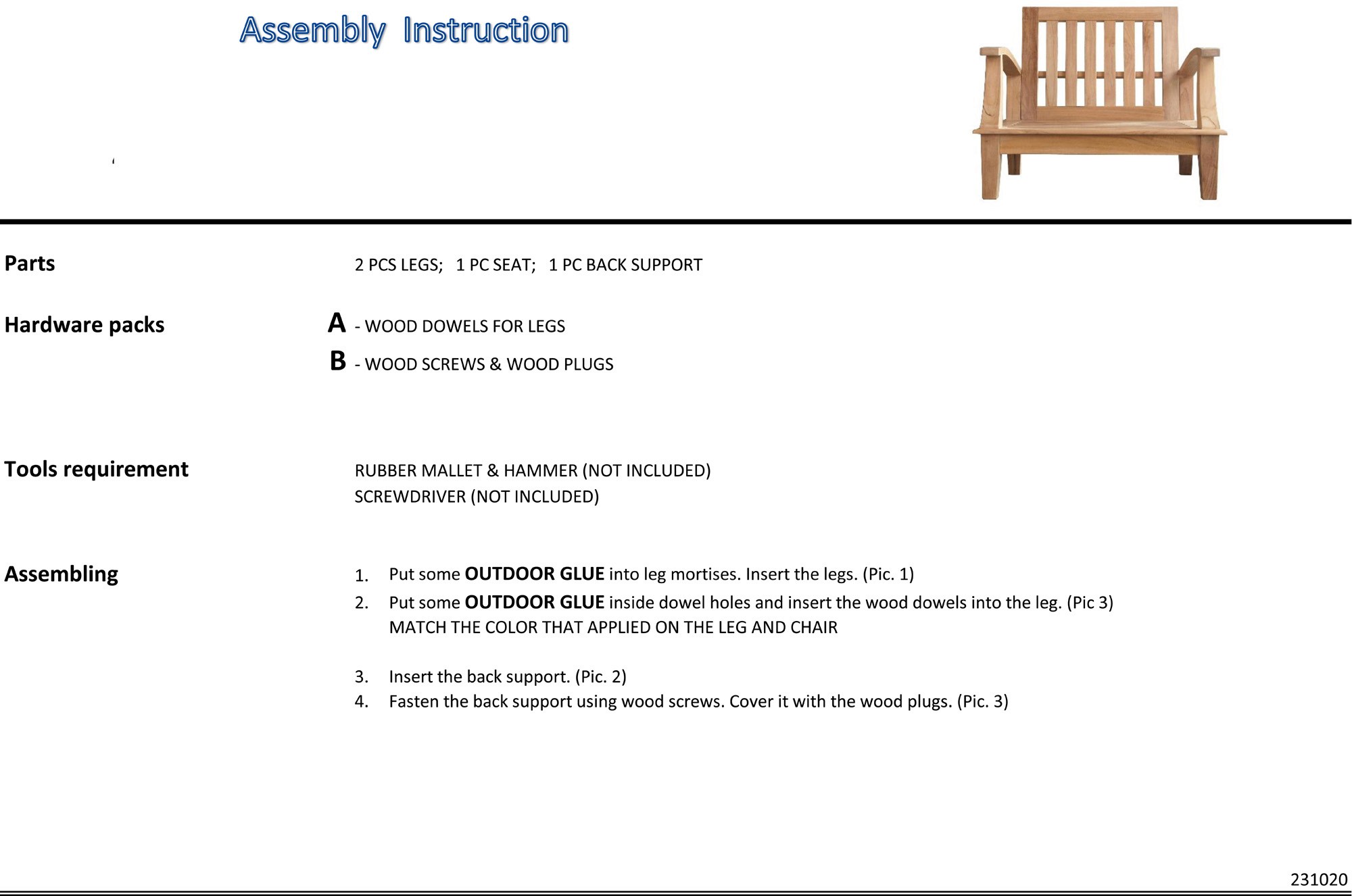 assembly instruction