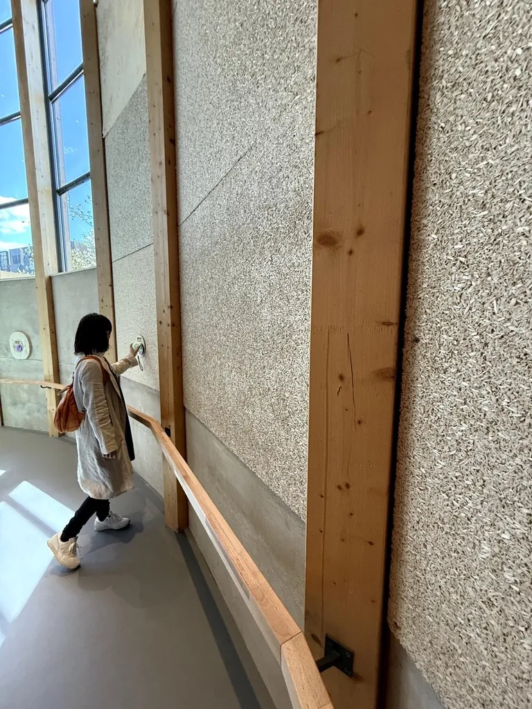 Exposed Respira hemp drywall feature wall and breathable interior lining