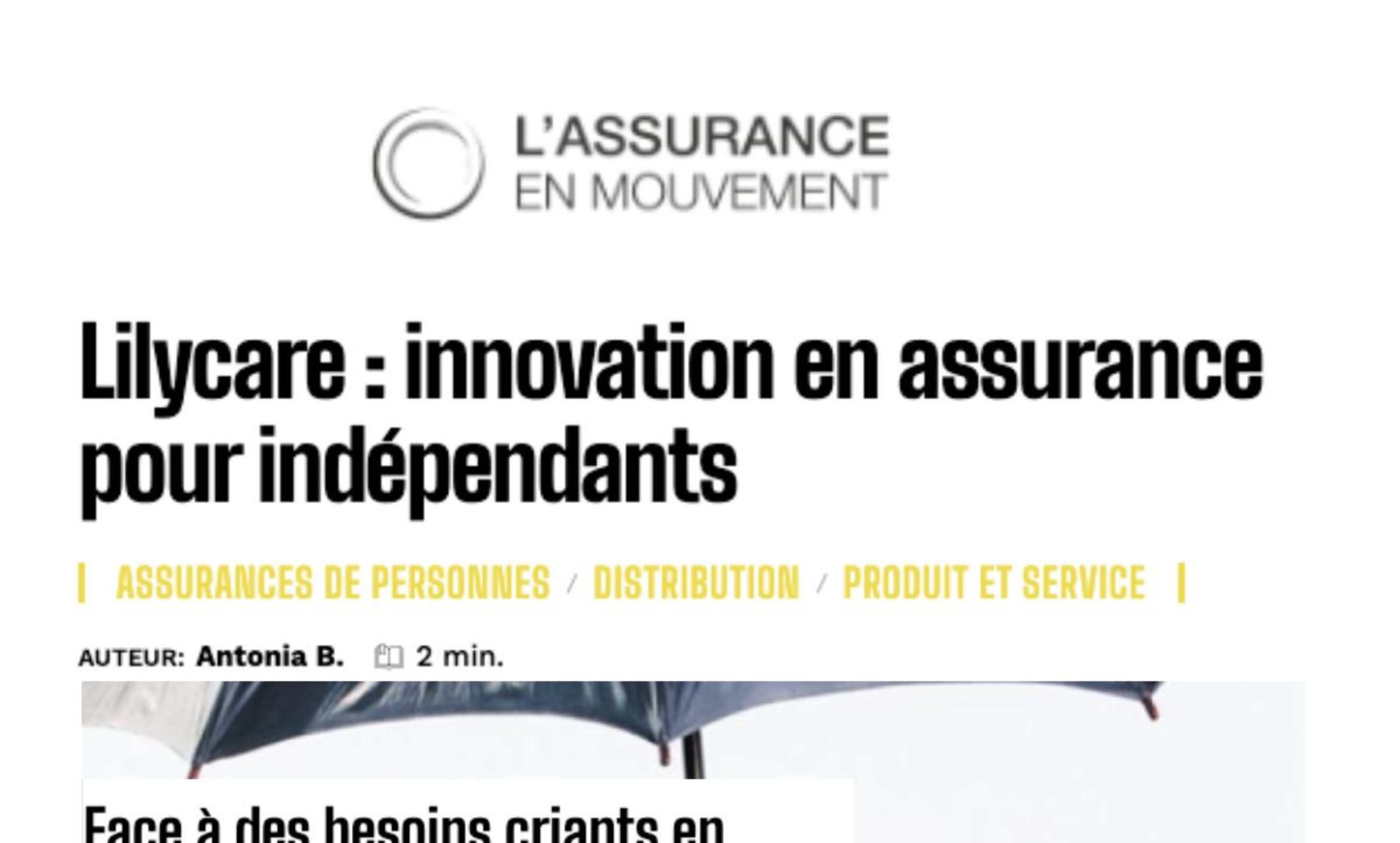 prevoyance indépendants L'assurance en mouvement lilycare