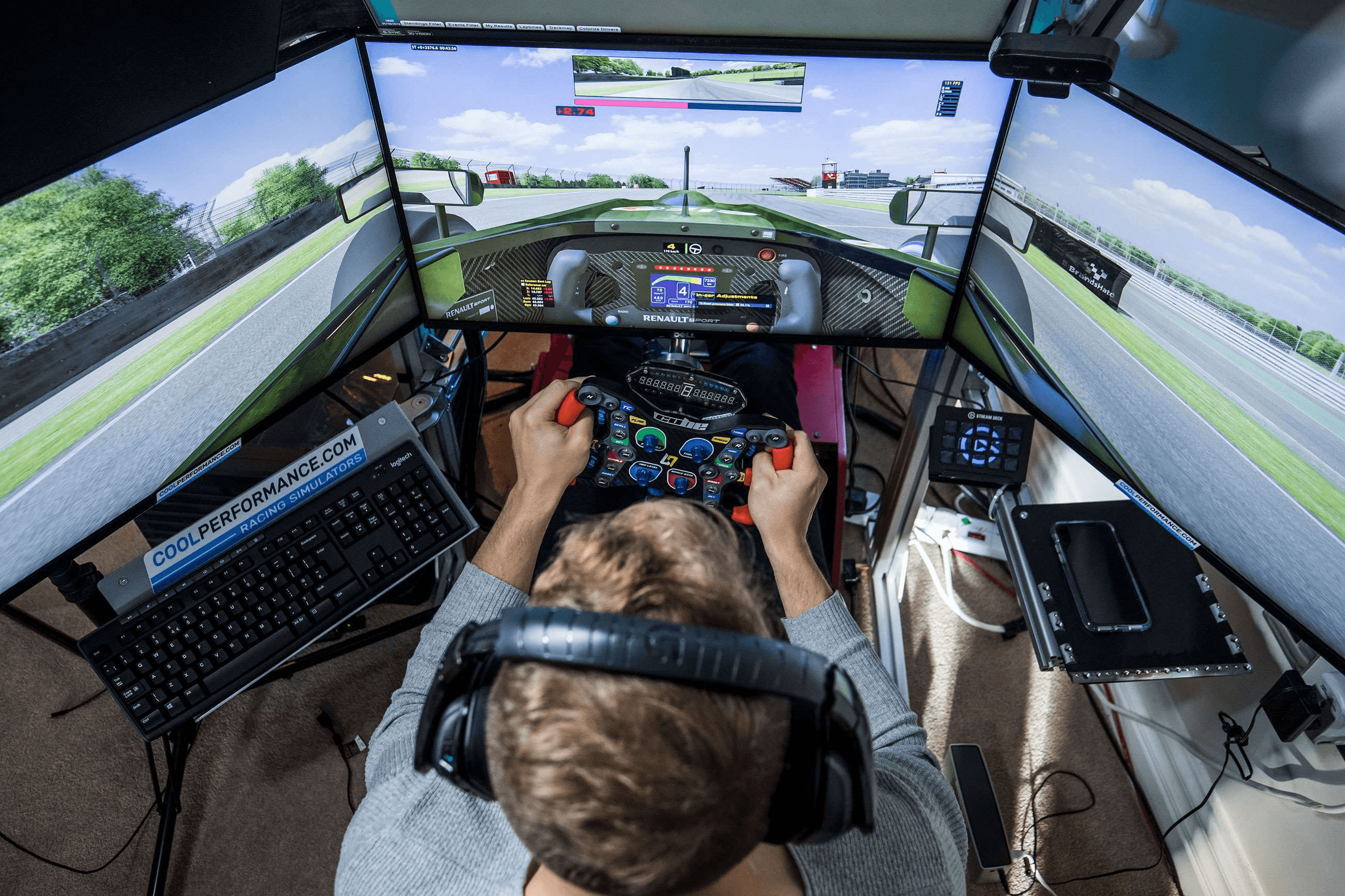 Cockpit of a race car
