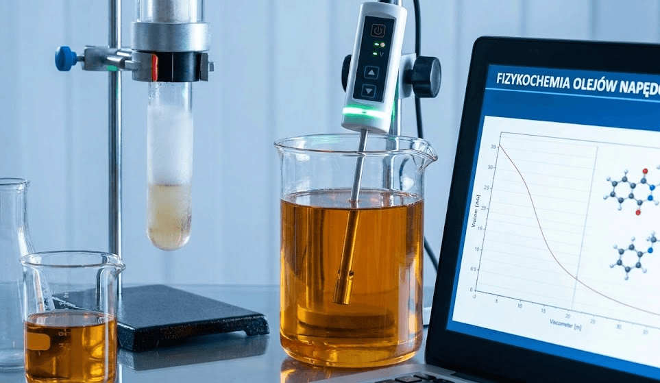 Laboratoryjna analiza fizykochemii oleju napędowego – badanie stabilności paliwa, krystalizacji parafin oraz parametrów wpływających na pracę układów wtryskowych Common Rail podczas zimowania maszyn rolniczych.