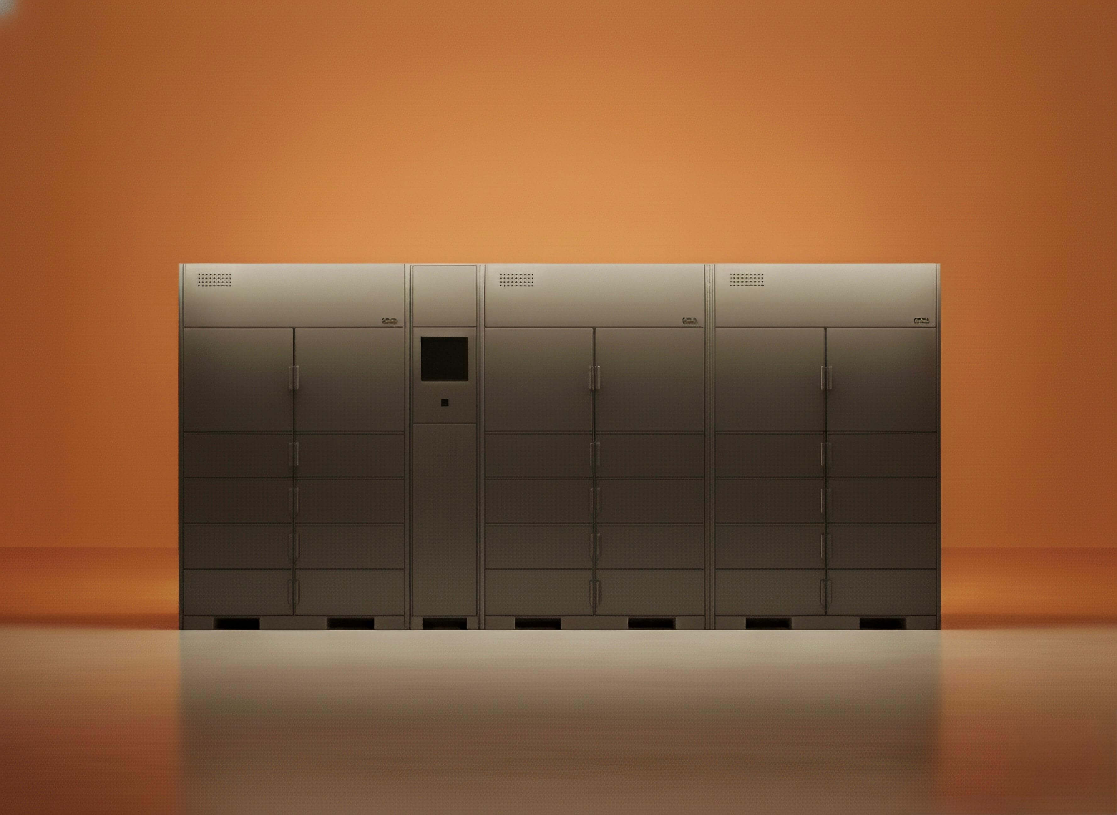 Refrigerated & Freezer parcel locker for temperature-sensitive deliveries. Climate-controlled parcel storage for food and pharmaceutical industries