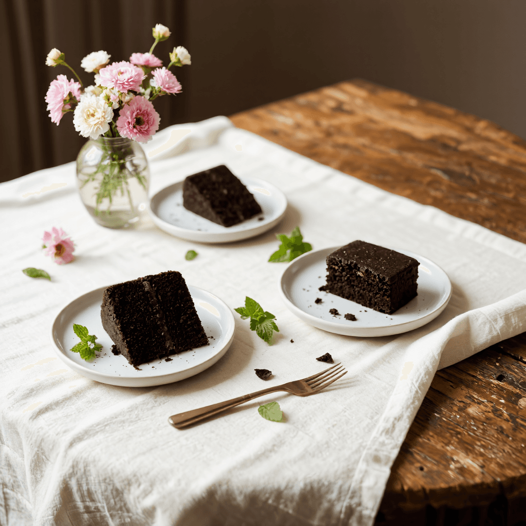 product photography of chocolate cake